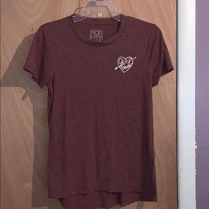 Maroon girl power shirt